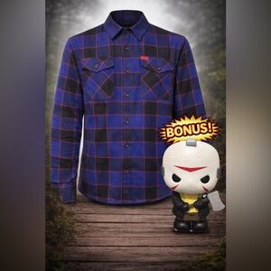 DIXXON VOORHEES Friday 13th Flannel Shirt ladies’s 3X Horror Collab w/BONUS